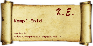 Kempf Enid névjegykártya